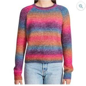 BB Dakota Steve Madden Striped  Ombre Sweater‎ Colorful Knit Women's Medium